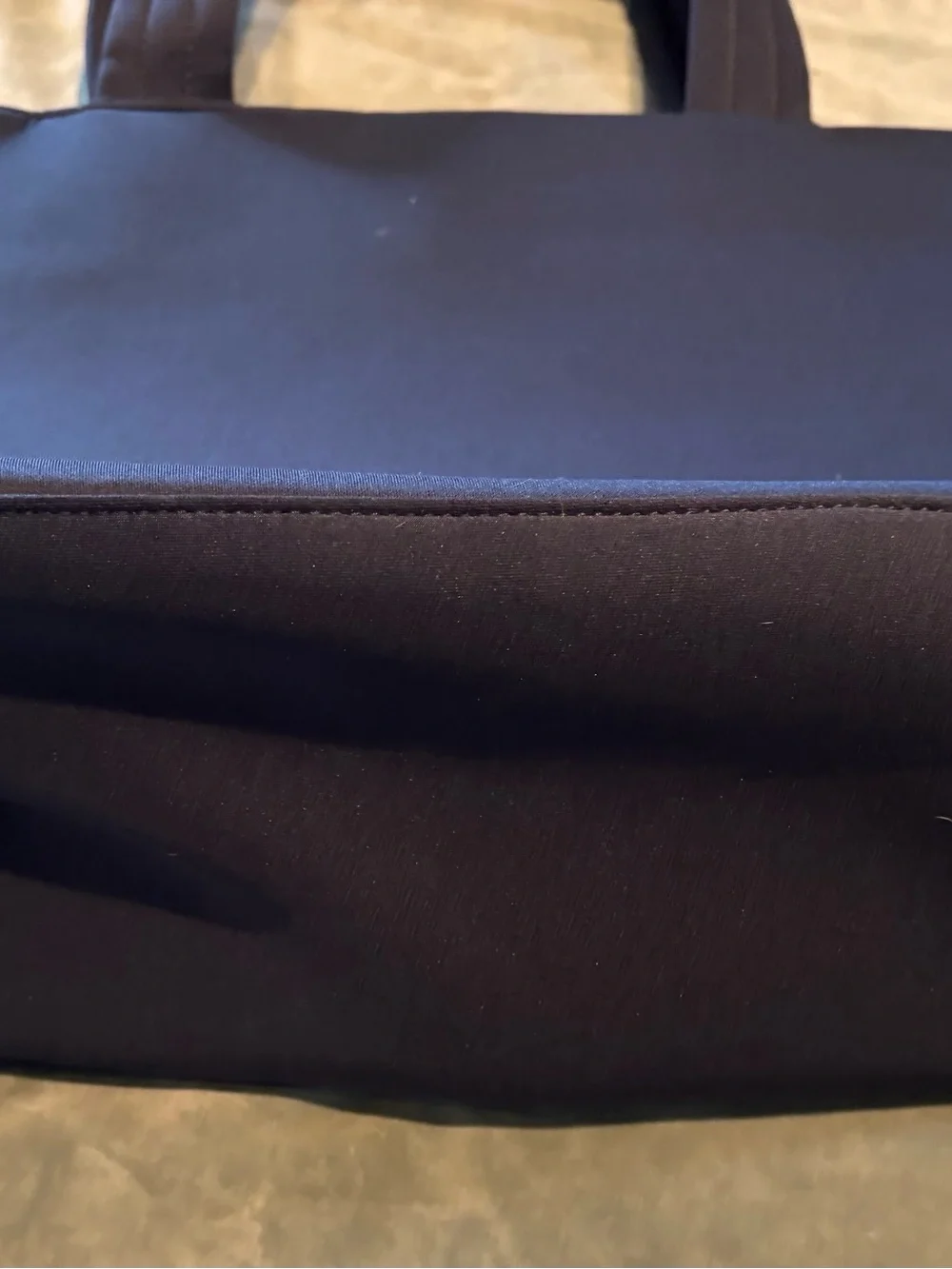 Stella & Dot Navy Crush it Bow Tote with Brown and Blush Bow Accent - Picture 2 of 5